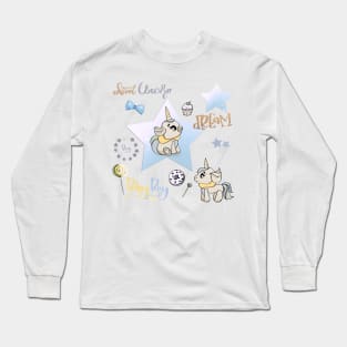 Sweet unicorn baby, unicorns mask, cartoon horses, sweet dreams Long Sleeve T-Shirt